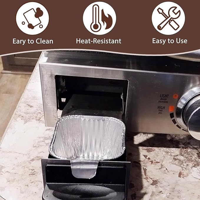 30-pack Grease Cup Liners for Blue Rhino Razor 1 Burner 2 Burner 3 Burner Griddle Grills, Grease Tray Catcher Liner for Razor GGC2030M,GGC2030L, GGC2228MG Griddle Disposable Aluminum Foil Pans