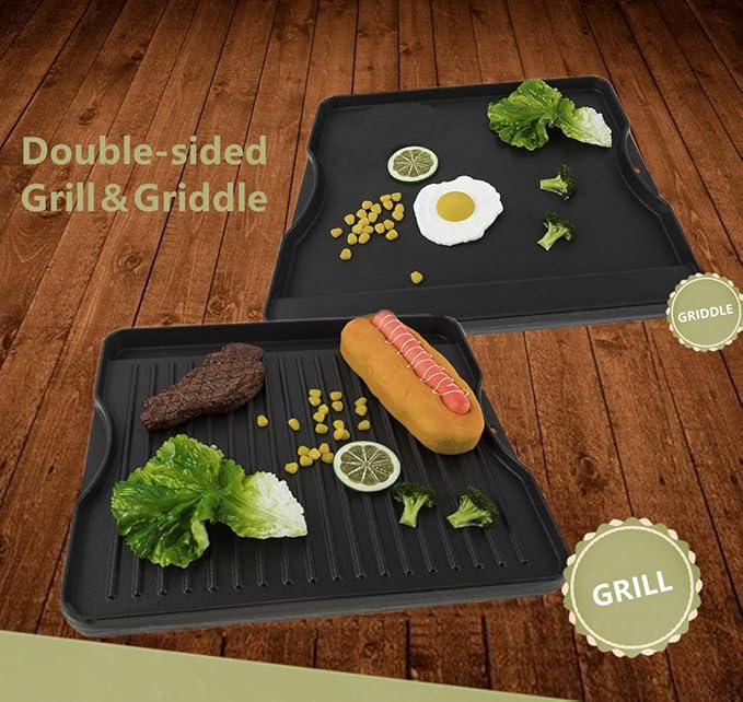 Reversible Pre-Seasoned Cast Iron Grill Griddle 16" for All Camp Chef 14" and 16" StovesReversible Pre-Seasoned Cast Iron Grill Griddle