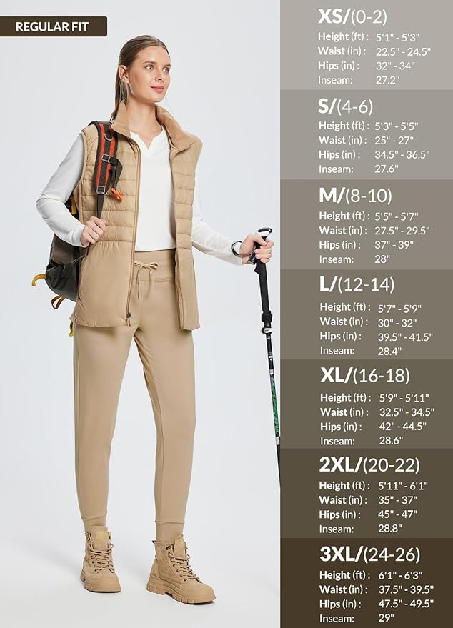baleaf Women's Fleece Lined Pants Water-Resistant Sweatpants Winter Thermal Ski Hiking Running Joggers
