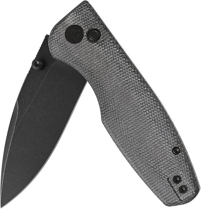 CMB Predator V3 Pocket Folding Knife for EDC with 3.42" Micarta Handle 14C28N Steel Blade Camping Hiking Knife with Pocket Clip for Men Women CMB-19 (CMB-19B)