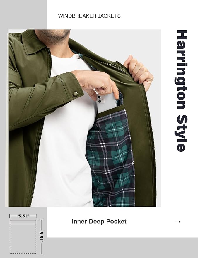 TBMPOY Men's Lightweight Jackets Casual Windbreaker Stylish Light Fall Spring Golf Work Dress Business