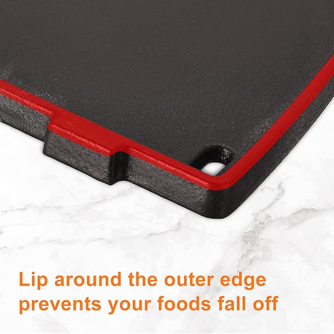 Utheer 6558 Cast Iron Griddle for weber Q1200 Q1000 Series Gas Grills, 12.6 x 8.6 inch Cooking Griddle Plate Replacement Parts for Q100 Q120 Q140 Q1400 Series Gas Grills Accessories