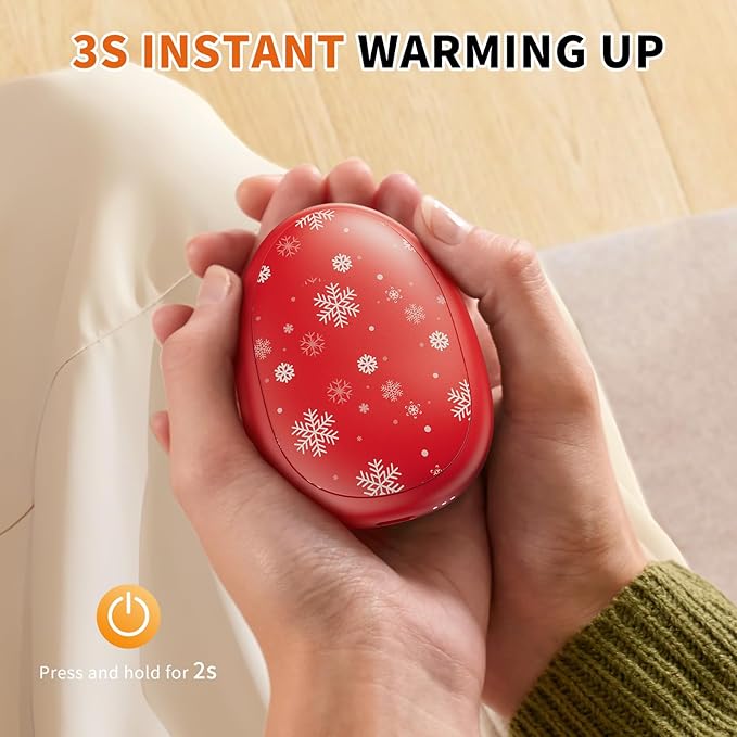 coldSky Rechargeable Hand Warmers 2 Pack, Magnetic 2-in-1 Reusable Electric Hand Warmer, 3 Heat Settings Portable Pocket Hand Heater Gifts for Women Men Christmas, Skiing, Camping, Hunting