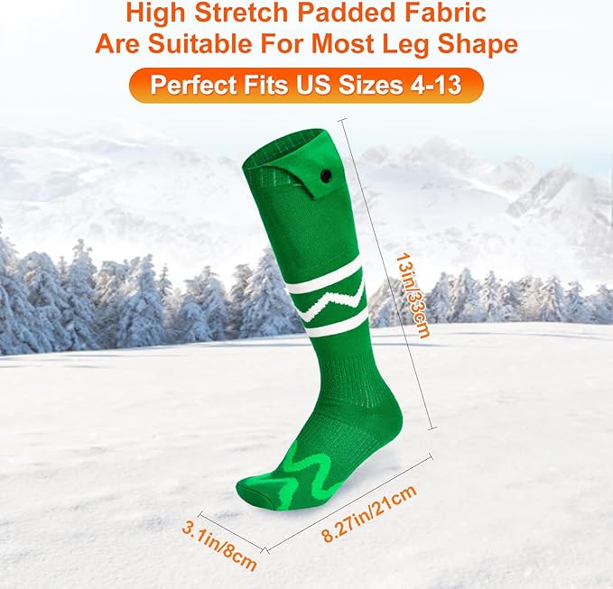 Heated Socks for Men Women with App Control, 8000mAh Battery Rechargeable, Electric Heating Warm Socks,360° Heating Warmth, Heated Toe Design, Foot Warmer for Skiing,Hiking, Hunting