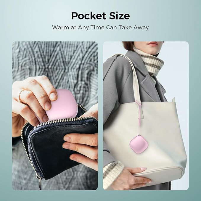 Pocket Size Hand Warmers Rechargeable 2 Pack, Heat for 10 Hours AI Smart Chips Ultrathin Electric Handwarmers with 4000mAh, Portable Electric Hand Warmer, Hunting Camping Hiking Men Womens Gifts