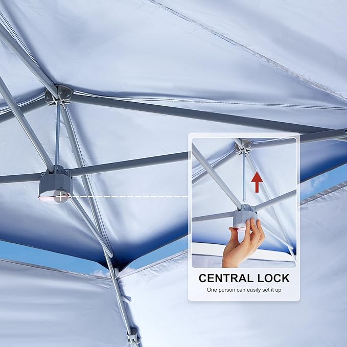 ABCCANOPY Easy Set-up 13x13 Canopy Tent 169 sq.ft Sun Shade Light Gray