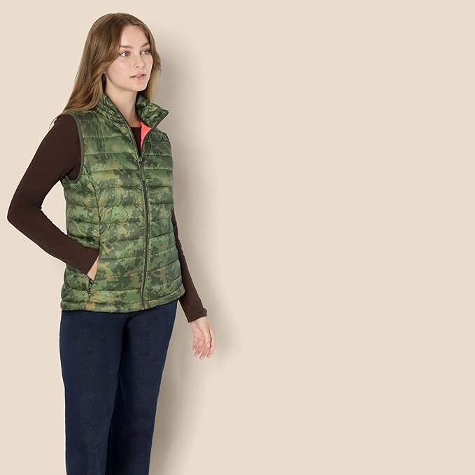 Amazon Essentials Women's Lightweight Water-Resistant Packable Puffer Vest