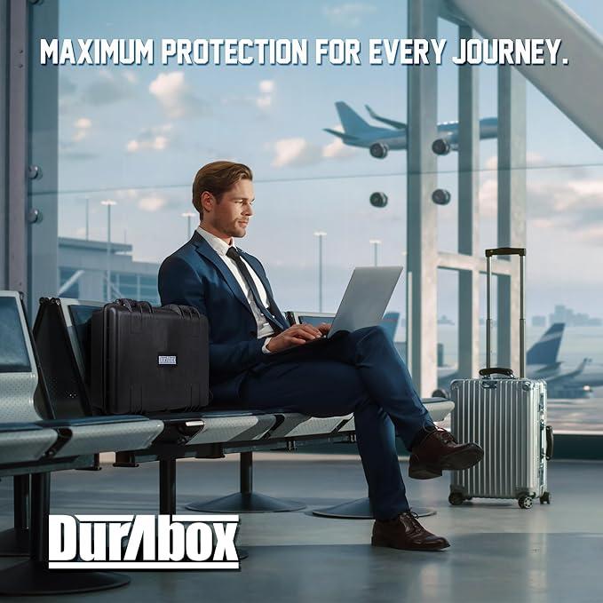 All Weather Hard Case 18 x 14 x 6” - TSA Approved Hard Shell Travel Case with Customizable Foam for Cameras, Lenses, Laptops, Electronics, Guns, Pistols and Other Gear
