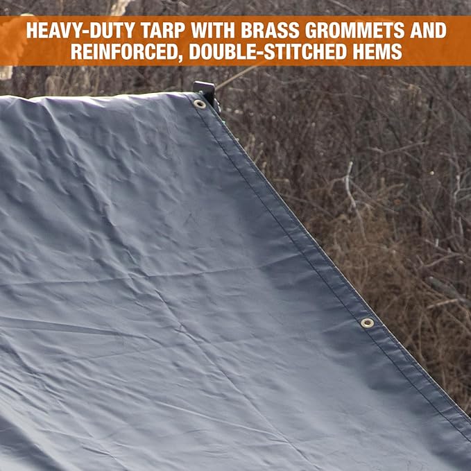 Buyers Products DTR5012 Manual Aluminum Tarp System, 5 FT x 12 FT Mesh Tarp, Without Deflector, Dump Body Tarp Kit, Dump Trailer Accessories, Dump Body Accessories