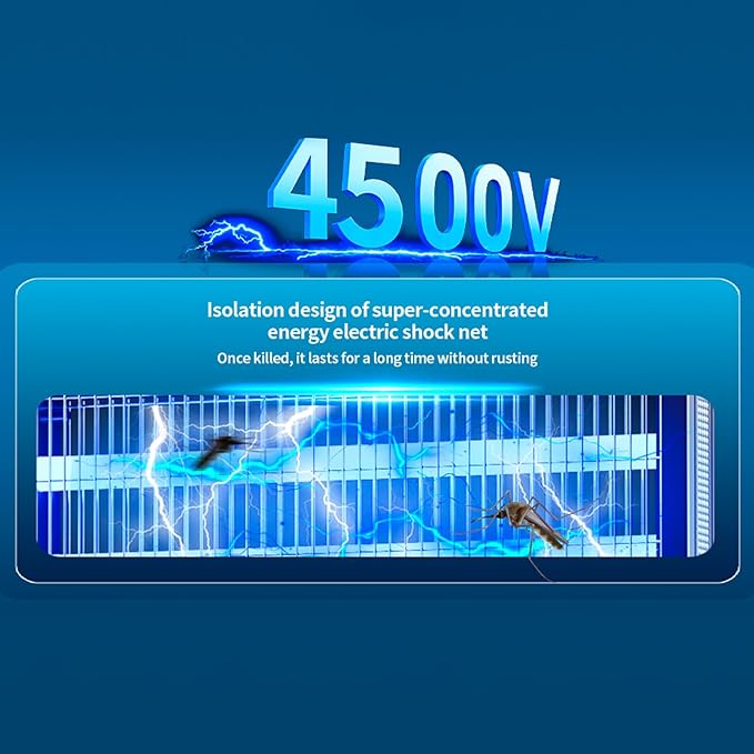 17.7 * 9.8 * 7.1in Bug Zapper Outdoor - Mosquito Repellent Outdoor Patio,Solar Bug Zapper Indoor,Waterproof Portable Fly Zapper,High Powered 4500V Mosquito Zappers Killer for Home,Patio,Camping