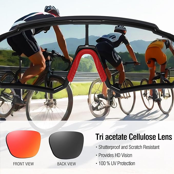DUCO Polarized Sports Sunglasses for Men Women UV400 Protection Baseball Cycling Running Fishing Sunglasses DC0068