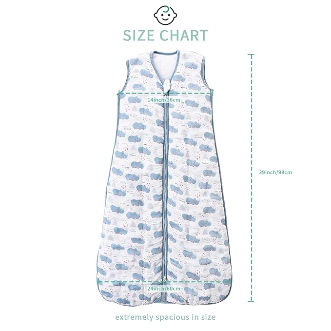 Toddler Sleep Sack, 70% Rayon from Bamboo and 30% Cotton Baby Wearable Blanket Winter 2.5 TOG Sleeping Sacks Warm (2-4T)