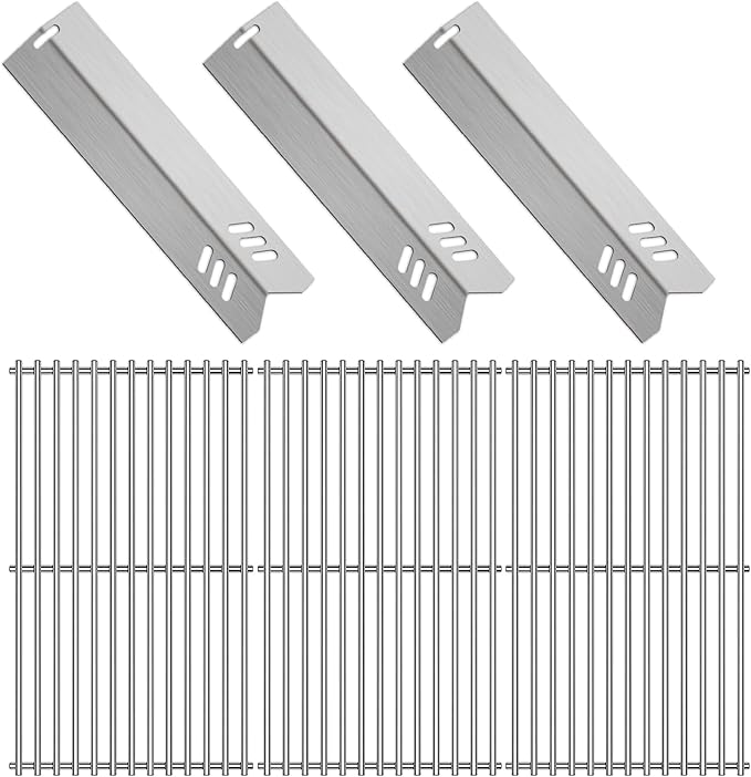 Kalomo Grill Grates Grill Heat Plates Shield Grill Replacement Parts for BBQ Uniflame Grill GBC1030W, GBC1030WRS, GBC1030WRS-C, GBC1134W, GBC1134WRS, Stainless Steel Cooking Grids Accessories