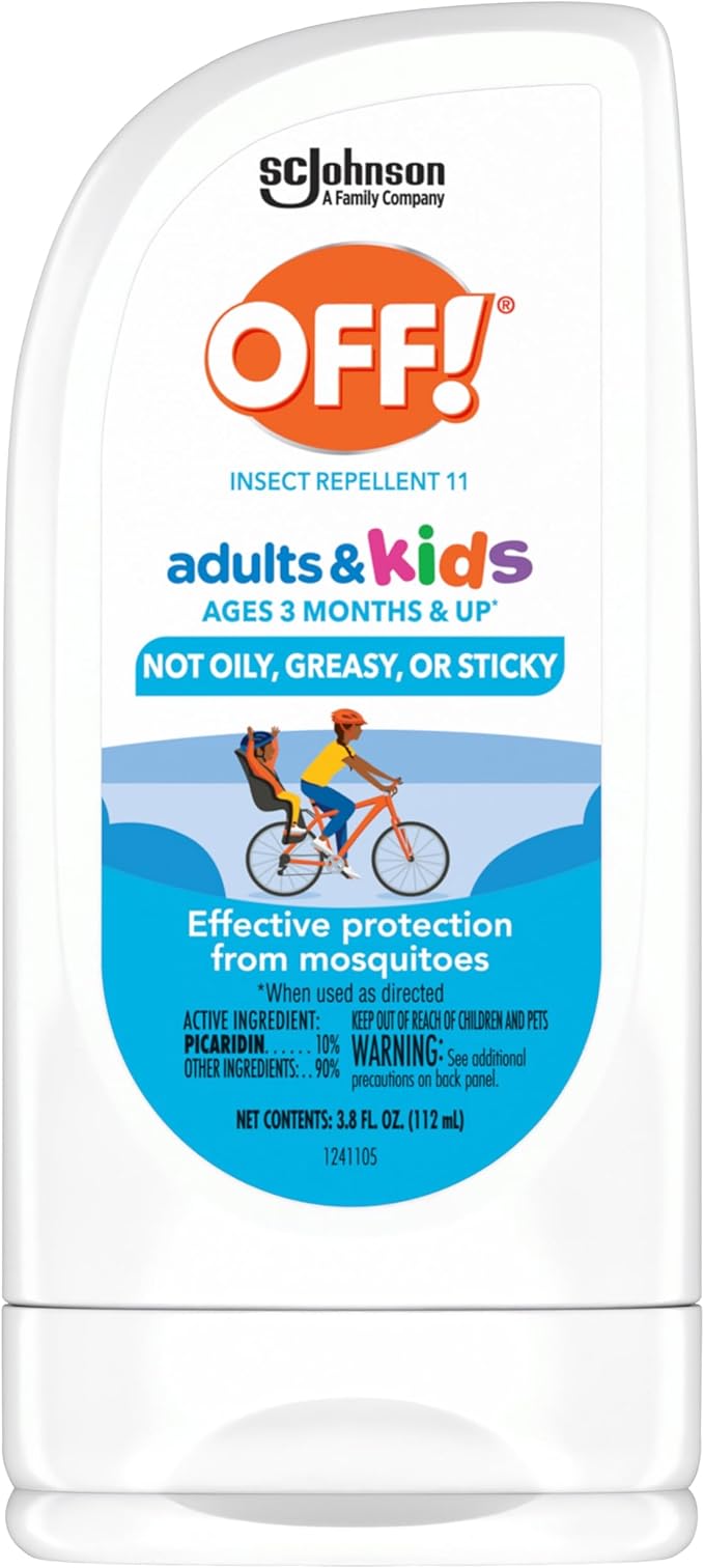 OFF! Insect Repellent Lotion for Adults & Kids, Fragrance-Free Bug Repellent for Everyday Protection from Mosquitoes and Ticks, 3.8 oz