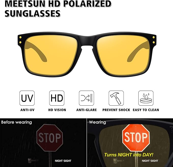MEETSUN Polarized Sunglasses for Men Women Sports Driving Fishing Glasses UV400 Protection