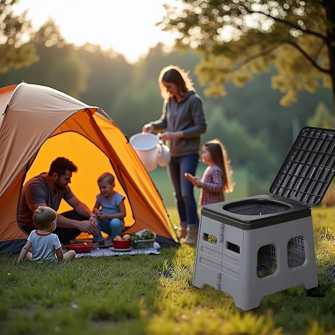 Camping Toilet for Adults - Portable Folding Toilet with Lid,Travel Portable Potty for Adults,Porta Potty Car portable potty