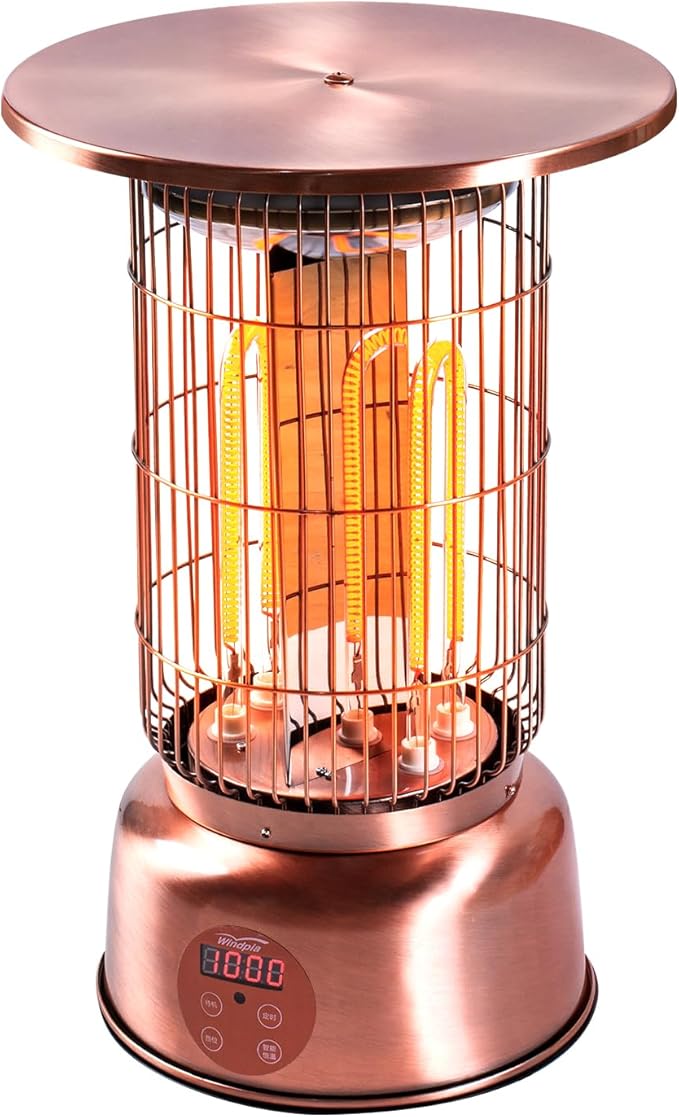 Space Heater, 2000W Electric Heaters Indoor Portable with Thermostat, High Efficiency Heating of Carbon Brazed Tubes Heater for Bedroom, Office and Indoor Use