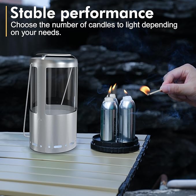 Candle Lantern, Camping Gear for Campers Use, Without Candles