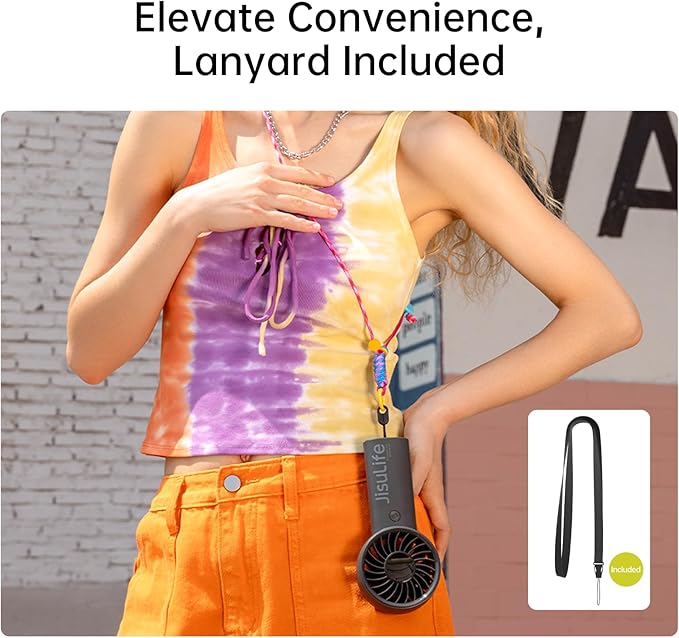 JISULIFE Handheld Fan Life4, 5000mAh Portable Rechargeable Fan, 5-Speed Turbo Wind, 17.5 Hrs Cooling, LED Display, Gifts for Men/Women, Essential for Travel,Beach,Vacation,Makeup,Concerts,Cruise-Black