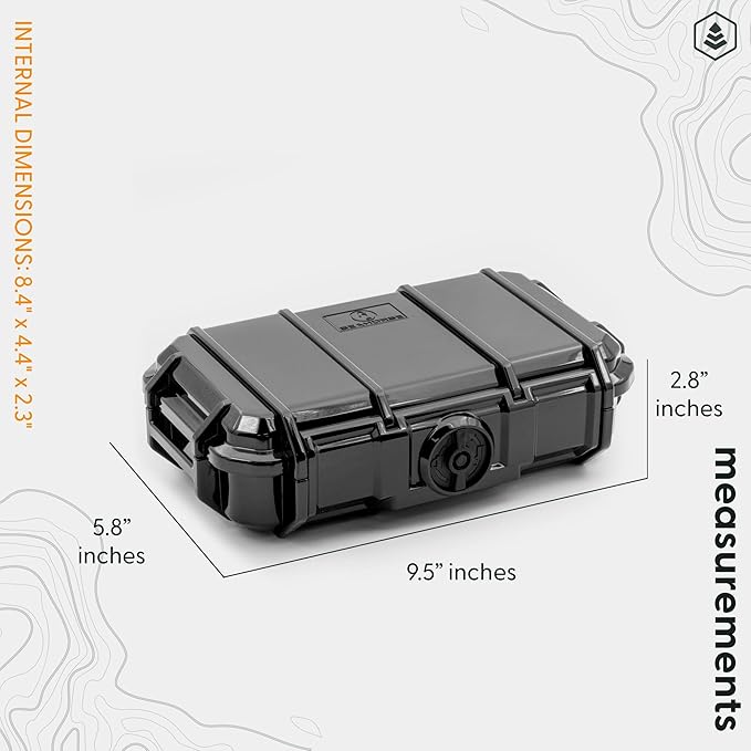 Evergreen ToughBox Tech Organizer – For Camera, Cables, Hard Drives, Compatible with GoPro etc. (Medium, PROFoam, Clear)