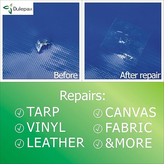 Dulepax-Tent Repair Tape,Awning Repair Tape,Boat Covers Repair,RV Covers Repair Kit,Tarp Repair,Canvas Pctch Kit,Sail Tape Etc...1 Roll of 30FT x 2.9"