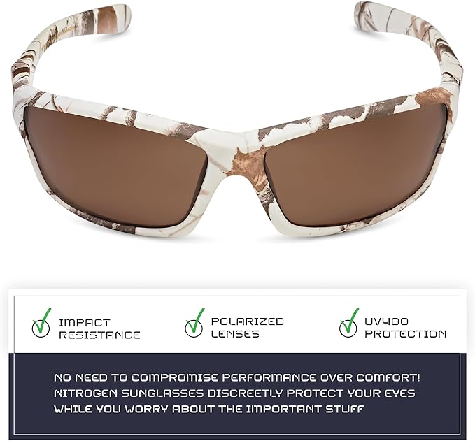 Nitrogen Polarized Wrap Around Sport Sunglasses for Men Women UV400 Driving Fishing Running Sun Glasses