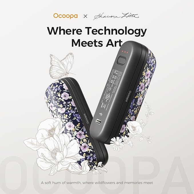 OCOOPA 2 in 1 Magnetic Rechargeable Hand Warmers, UT2s Mini Electric Handwarmers 2 Pack, Split USB-C, Reusable Portable Pocket Heater, Raynauds, Golf, Christmas, Tech Gifts for Women Men