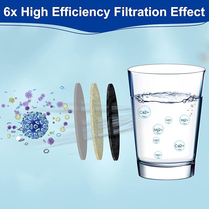 2 Pack Water Filter Compatible with Epic Water Pitcher, Aquagear, Seychelle - 150 Gallon Filter Replacement, Removes Odors, Fluoride, BPA Free
