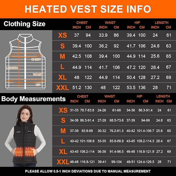 Heated Vest for Women with Battery Pack-Women's Lightweight Heating Vest Outer-wear