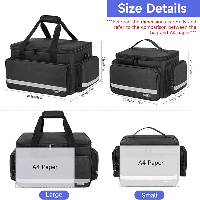 Home Health Nurse Bag Medical Bag Empty First Aid Storage with Detachable Divider Medical Supplies Bag for Nursing Student,Therapist,Doctors