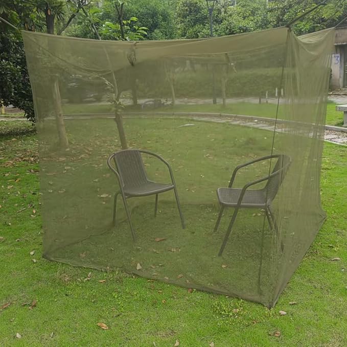 Military Green Mosquito Net - Portable Tactical Camping Net with Ultra-Fine Mesh, Fits Single/Double Beds & Cots (75"x35"x67" & 78"x67"x70") (Single L75in*W35in*H67in)