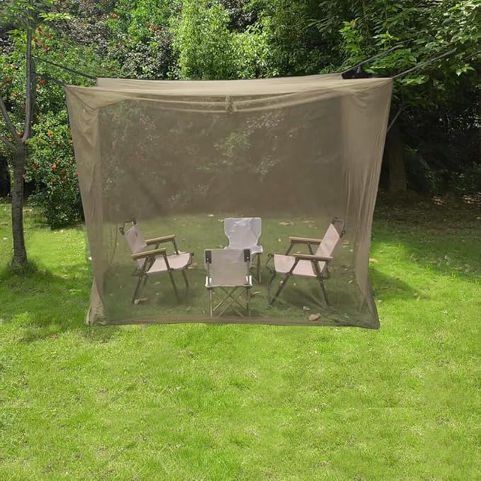Military Green Mosquito Net - Portable Tactical Camping Net with Ultra-Fine Mesh, Fits Single/Double Beds & Cots (75"x35"x67" & 78"x67"x70") (Double L78in*W67in*H70in)