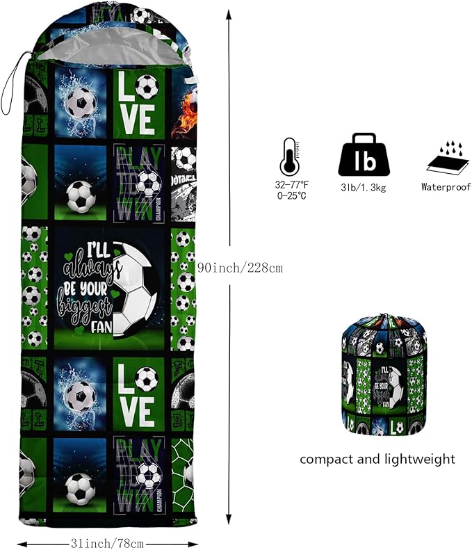 Print sleeping bag,sleeping bags,Outdoor Camping Sleeping Bag,Suitable For Children Boys And Girls Portable,Waterproof,Compact And Lightweight,Great For Outdoor Camping,Backpacking And Hiking
