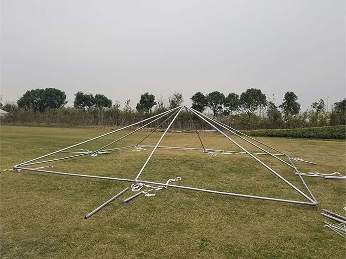 Party Tents Direct 20'x20' Weekender West Coast Tent Frame Party Tent Red White and Blue PVC Top with Storage Bag - Tents for Parties, Weddings, Birthdays, Banquets, Fiestas, Outdoor Event