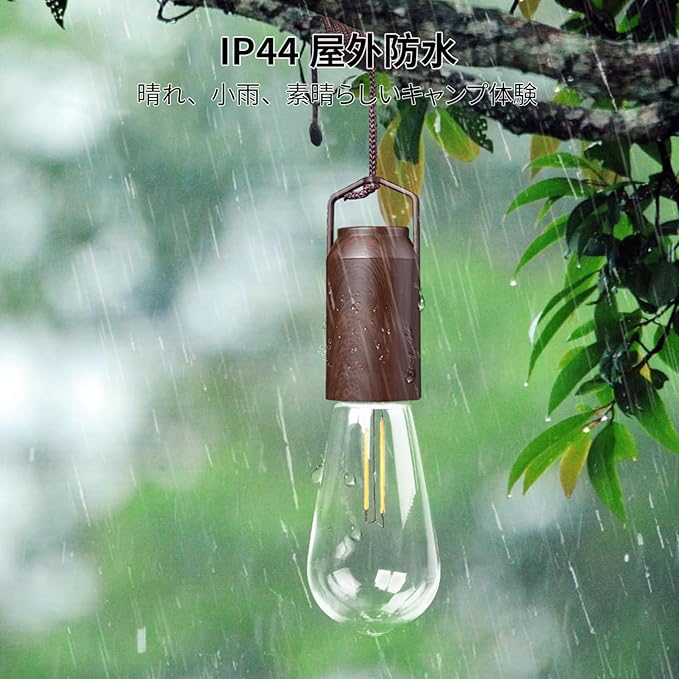 2 Pack Battery Operated Hanging Tent Light Bulb,Portable Outdoor Vintage LED Camping Light,Hurricane Pendant Emergency Lighting Lantern for Hiking Backpacking Fishing Outage Power Failure