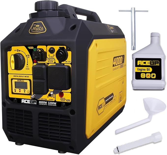 Aceup Energy 4000 Watt Portable Inverter Generator 149cc, Gas Powered Generator Quiet for Home, RV-Ready, EPA Compliant