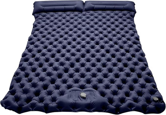Ergocar Camping Sleeping Pad, Thick Inflatable Sleeping Pad with Pillow, Built-in Pump, Lightweight Camping Inflatable Mattress with Waterproof Nylon Fabric, Suitable for Camping, Backpacking, Hiking
