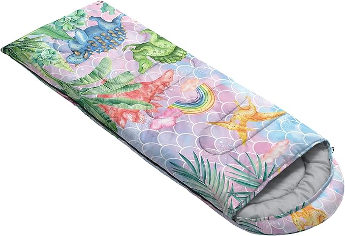 Kids Sleeping Bag for Boys Girls,Checkerboard Cat Print-Lightweight Warm Portable Outdoor Indoor-Waterproof Cold Weather Resistant Sleeping Bag for Camping Hiking