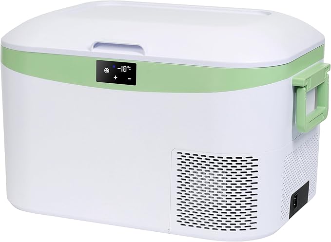 12 Volt Refrigerator Portable Car Freezer 13.5 Quart (12.8 Liter) Compressor Cooler 12V/24V DC 110~240 Volt AC for Truck Van RV Camper SUV Boat Travel Camping Road Trips Tailgating -18℃~+15℃