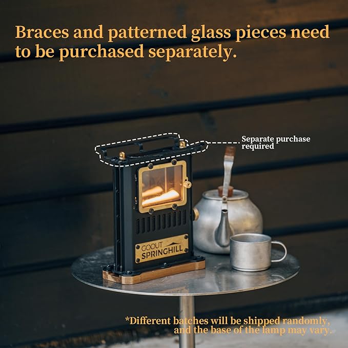 Camping Oil Lamp Portable Stove Hanging Kerosene Lantern for Outdoor Lighting Warming Black