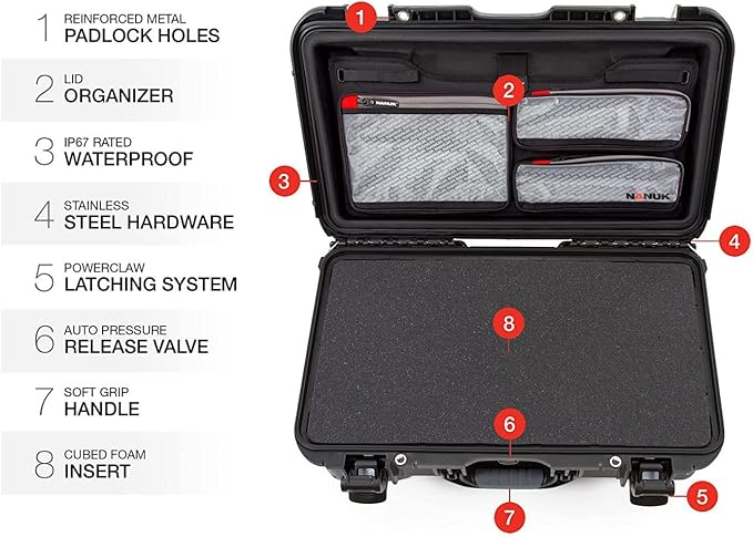 NANUK Wheeled Series 935 Lightweight NK-7 Resin Waterproof Protective Case