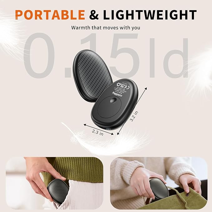 coldSky Rechargeable Hand Warmers 2 Pack, Magnetic 2-in-1 Reusable Electric Hand Warmer, 3 Heat Settings Portable Pocket Hand Heater Gifts for Women Men Christmas, Skiing, Camping, Hunting