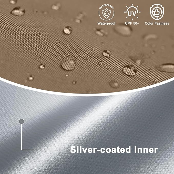 COOSHADE Pop Up Canopy Tent 10x10 with 2 Sidewalls, Outdoor Shade Instant Canopy Tents(Khaki)