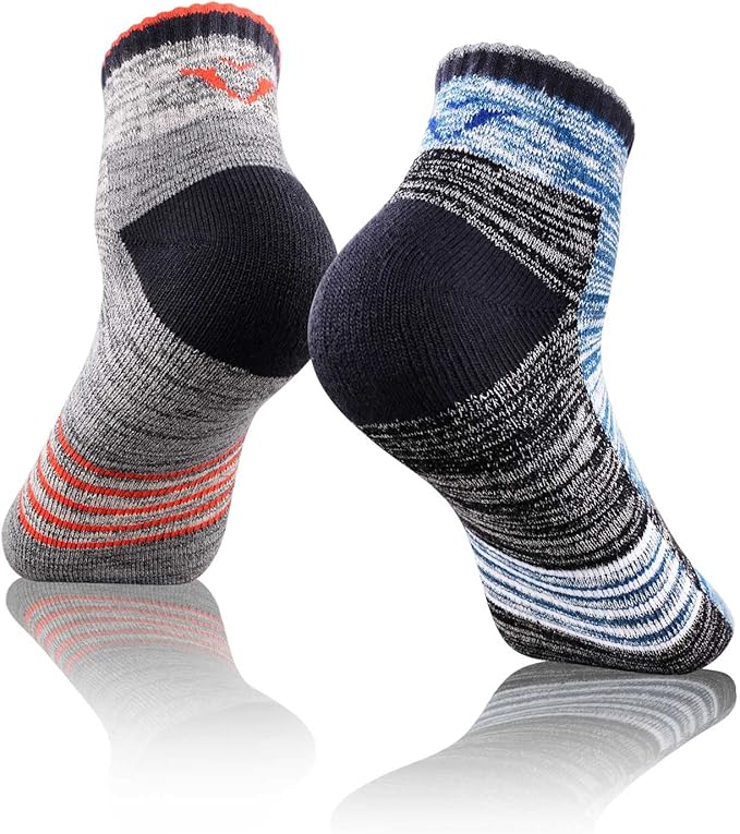 FEIDEER Men's Hiking Walking Socks, Multi-Pack Wicking Cushioned Outdoor Recreation Hiking Socks
