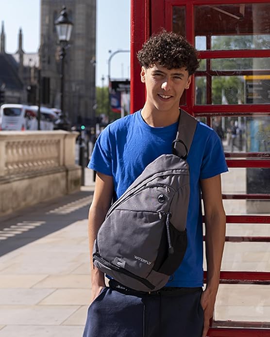 WATERFLY Large Crossbody Sling Bag: Over Shoulder Backpack Daypack Casual Cross Chest Side Pack