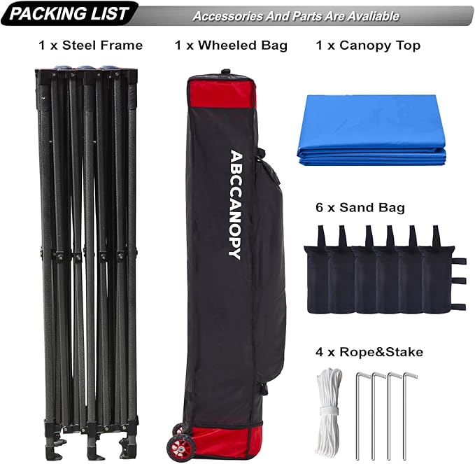 ABCCANOPY Patio Pop Up Canopy Tent 10x20 Commercial-Series(Blue)