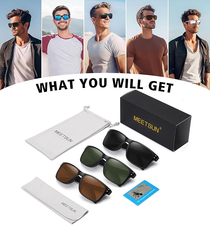 MEETSUN Polarized Sunglasses for Men Women Sports Driving Fishing Glasses UV400 Protection