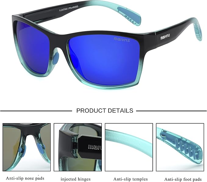Floating Polarized Fishing Sunglasses for Men UV Protection Fishing Glasses Boating Kayaking Water Sport Glasses