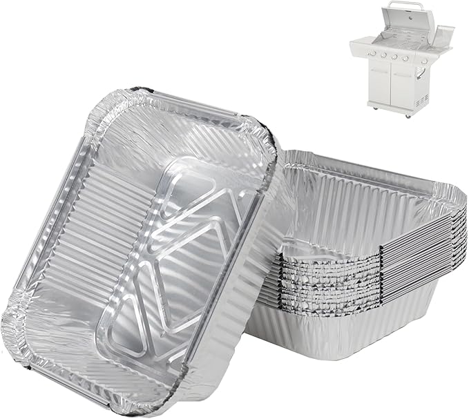 BQMAX Grease Drip Pan Liners Replacement for Nexgrill 720-0830X 720-0830H 720-0925P 720-0896 720-0888S, 20 Pack Aluminum Grill Drip Pans for Nexgrill Grease Tray Replacement 720-0830X