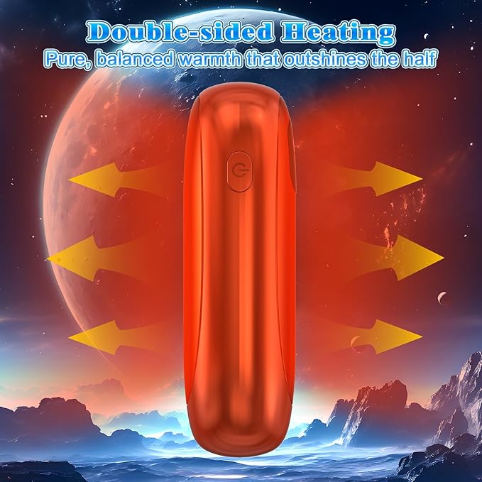 Hand Warmers Rechargeable 2 Pack - Electric Dual-Sided Heating Hand Warmers Max 131โ, 20Hrs Battery Operated Pocket Heater for Raynauds, Golf, Camping, Hunting Essentials, Gifts for Men Women